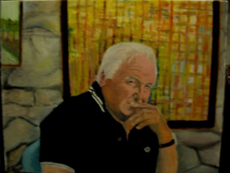 Americo il boscaiolo olio su tela 50x60 collezione privata