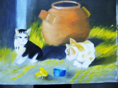 il gattino indeciso 40x50 collezione privata